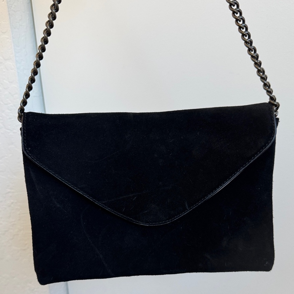 J. Crew Black Suede Shoulder Bag
